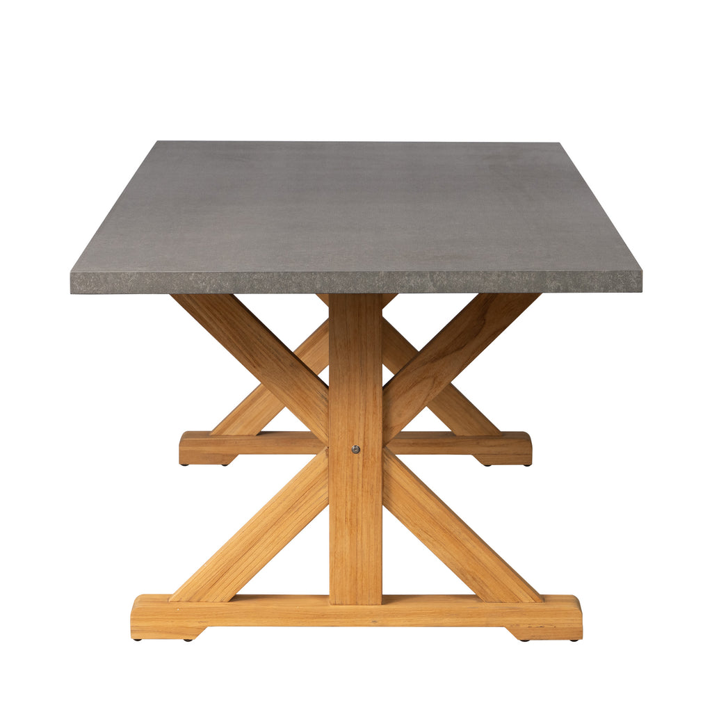 94” Ceramic Top Teak Dining Table