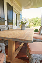 99” Rectangular Trestle Base Dining Table