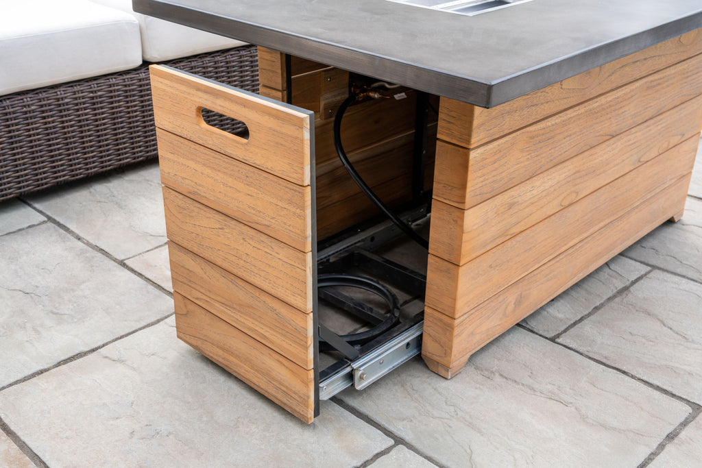 52” Rect. Fire Table with Faux Concrete Top
