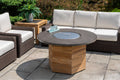 48” Hexagonal Fire Table with Faux Concrete Top