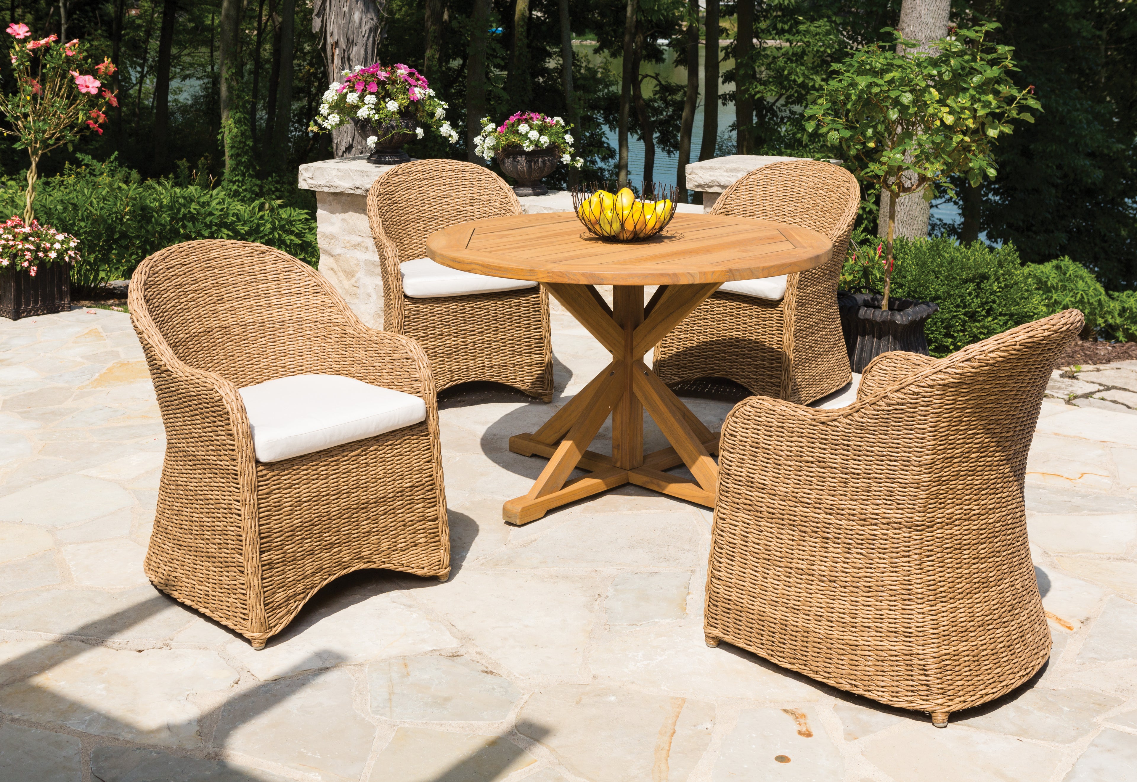 48” Round Cross Base Dining Table
