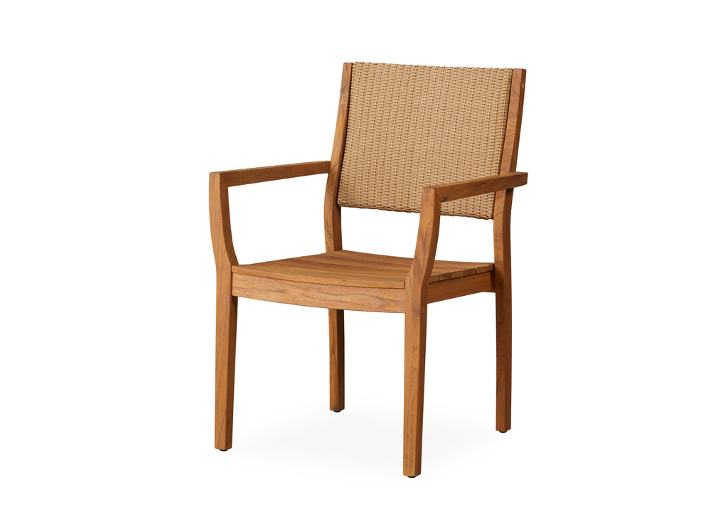 Loom Back Teak Dining Armchair