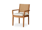 Loom Back Teak Dining Armchair
