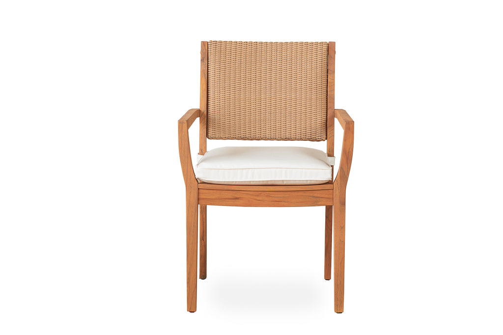 Loom Back Teak Dining Armchair