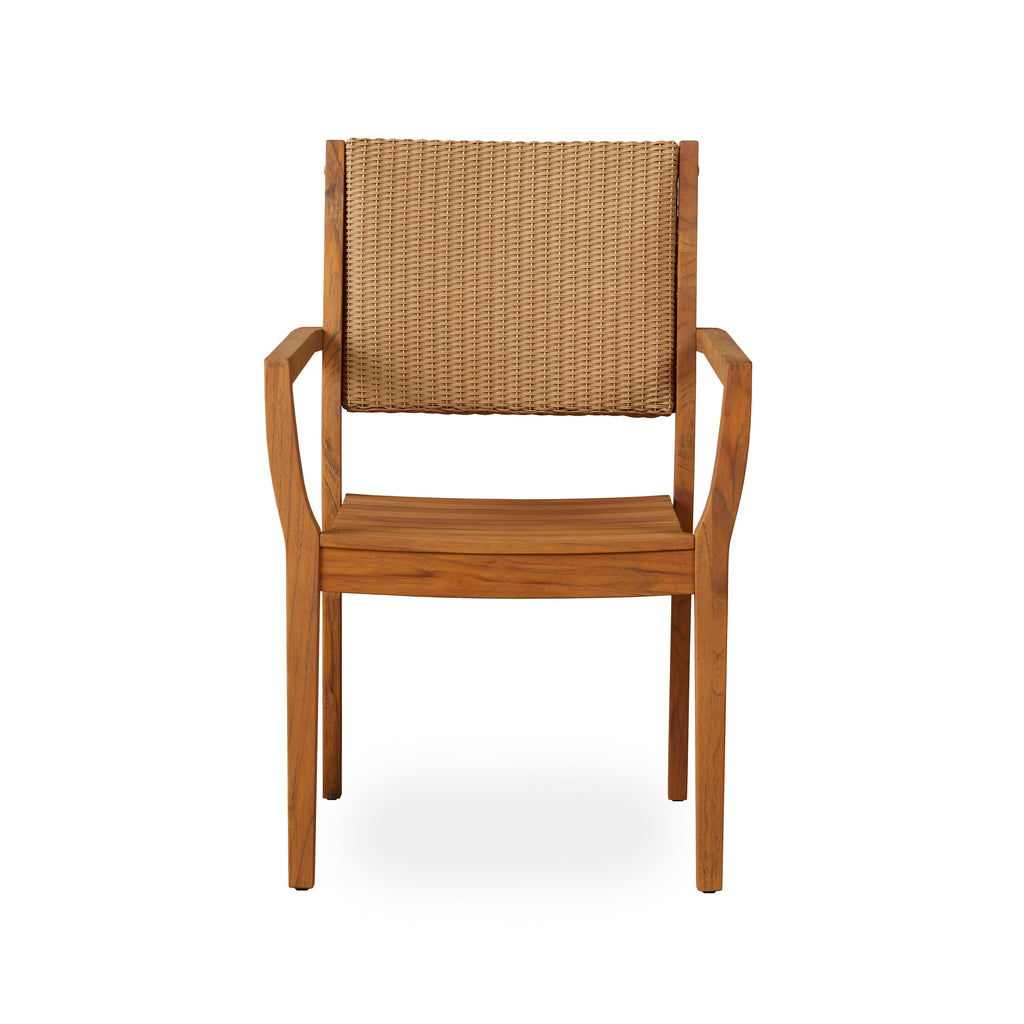 Loom Back Teak Dining Armchair