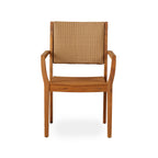 Loom Back Teak Dining Armchair