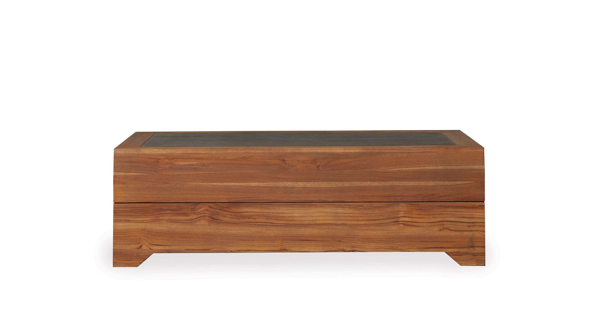 54” Rect. Cocktail Table with Faux Concrete Inset