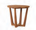 24” Round Sled Base End Table