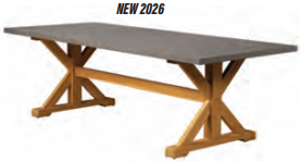 94” Ceramic Top Teak Dining Table